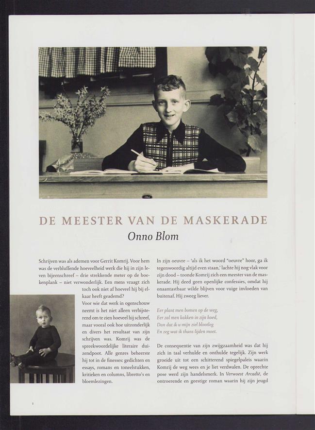 Gerrit Komrij (1944 - 2012)  - Memoriam + verkoop catalogus (Demeester van de maskarade)