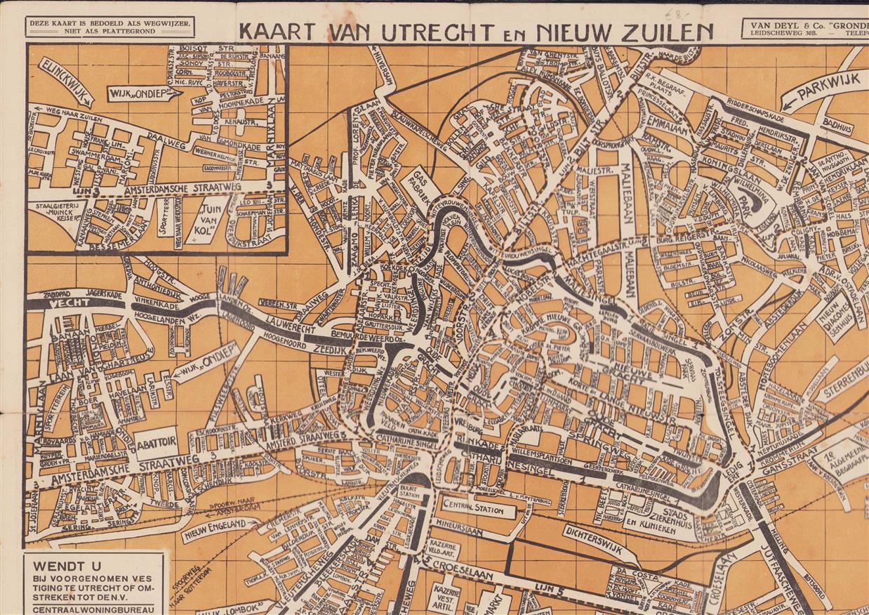 Losse kaart - Gids van Utrecht