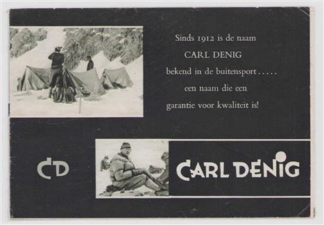 (BEDRIJF CATALOGUS - TRADE CATALOGUE) Carl Denig ( sinds 1912 is de naam Carl Denig bekend in de buitensport....)