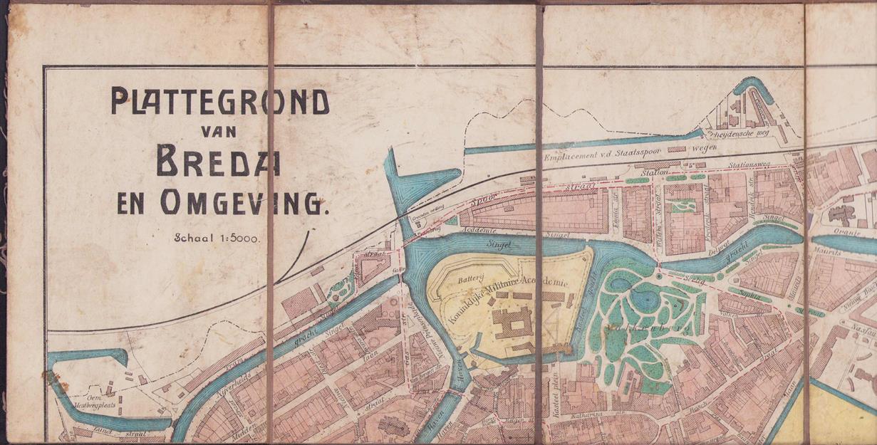 (PLATTEGROND / KAART - CITY MAP / MAP) Plattegrond van Breda en omgeving - Schaal 1: 5000