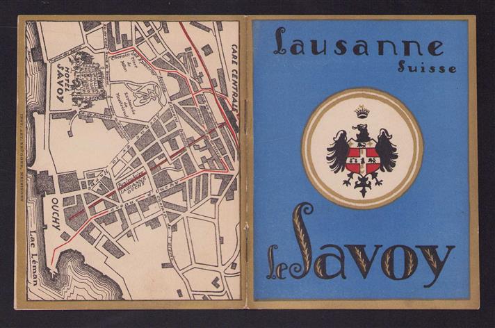 (TOERISME / TOERISTEN BROCHURE) Savoy - Hotel Ouchy - Lausanne Le SAVOY - Lausanne Suisse