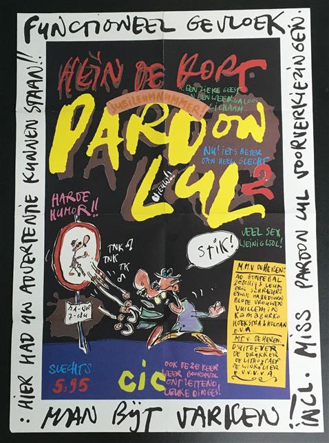 (POSTER - AFFICHE) Jubileumnummer "Pardon Lul" --- winkel poster.