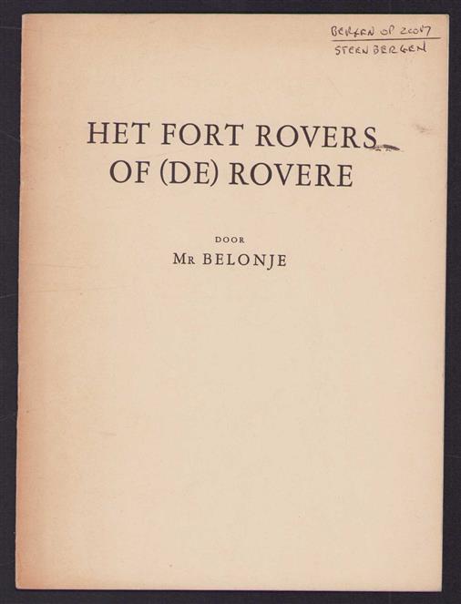 Het Fort Rovers of (de) Rovere