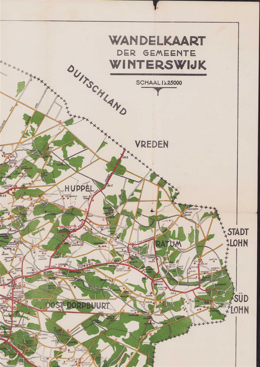 Wandelkaart der gemeente Winterswijk.