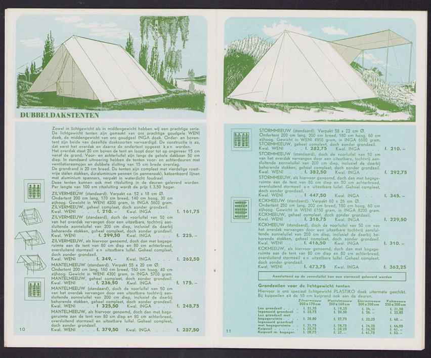 Zomercatalogus No 8 (1957)  ( tenten en buitensport artikelen)