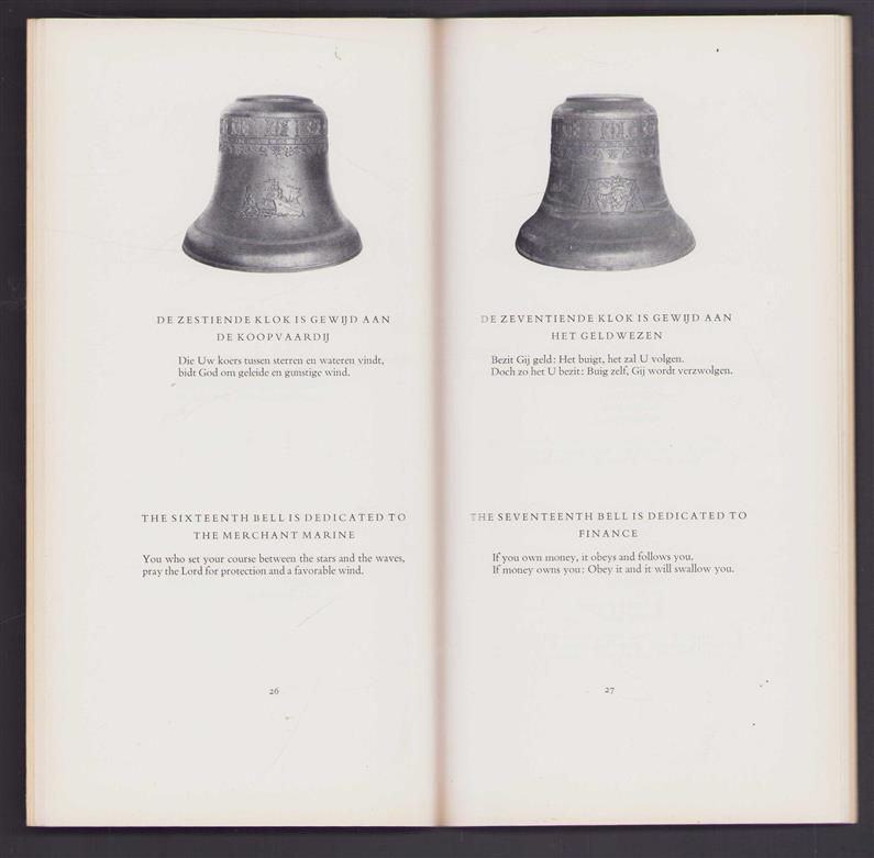 Beschrijving van de klokken van het carillon voor Amerika, in dankbaarheid geschonken door het Nederlandse volk.