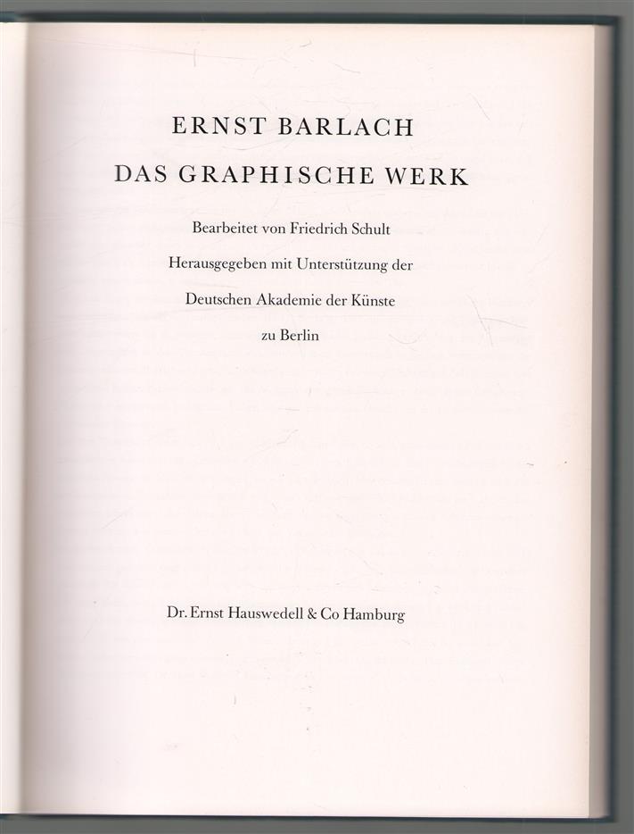 Ernst Barlach : das graphische werkWerkverzeichnis band II