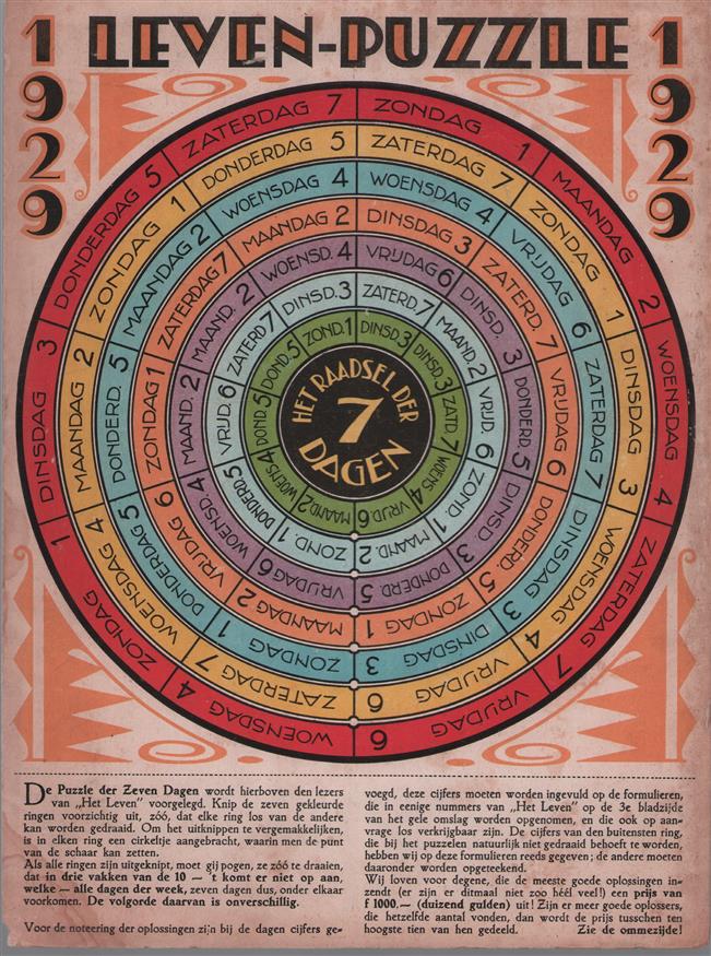 De Puzzle der Zeven Dagen - (Leven puzzle) 1929