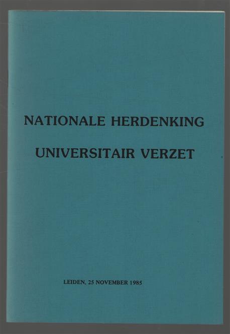 Nationale herdenking universitair verzet