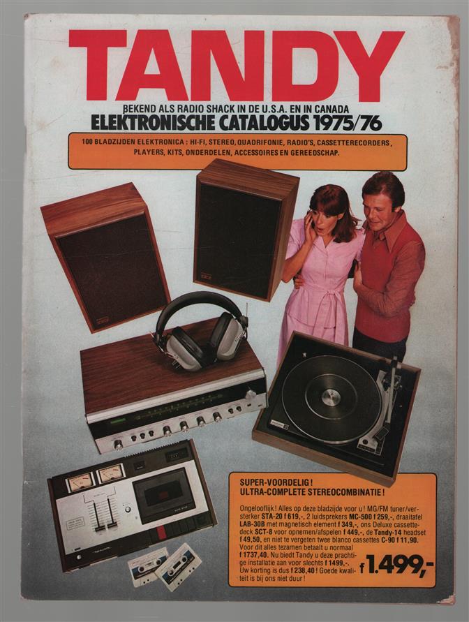 TANDY bekend als radio shack in de USA en in Canada - ELECTRONISCHE CATALOGUS 1975 / 1976