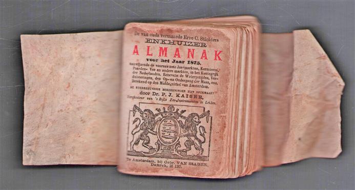 De Van ouds vermaarde erve Stichters Enkhuizer almanak voor het jaar 1875
