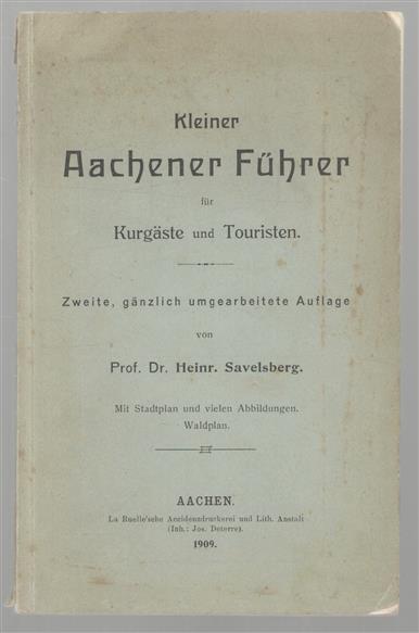 Kleiner Aachener Fuhrer fur kurgaste und touristen.