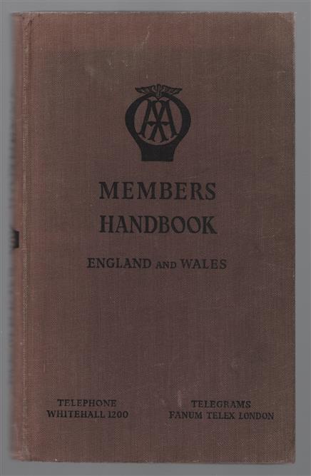 The Automobile Association handbook : England & Wales.