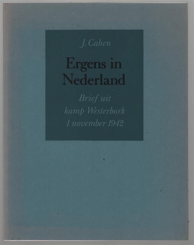 Ergens in Nederland : brief uit kamp Westerbork, 1 November 1942