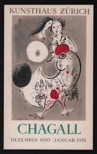 (POSTER - AFFICHE) Kunshaus Zurich - Chagall Dezember 1950 - Januar 1951