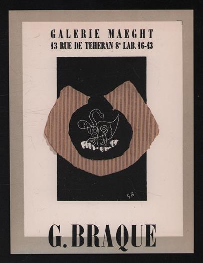 (POSTER - AFFICHE) G Braque - Galerie Maeght , 13 Rue Theeran 8e lab 16-43