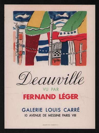 (POSTER - AFFICHE) Deauville vu par FERNAND LEGER - Galerie Louis Carre - 10 avenue de Messine Paris VIII