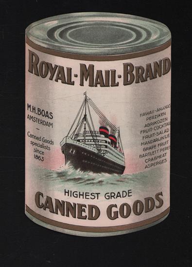(RECLAME / ADVERTENTIE - ADVERTISEMENT) Royal Mail Brand - Highest grade CANNED GOODS