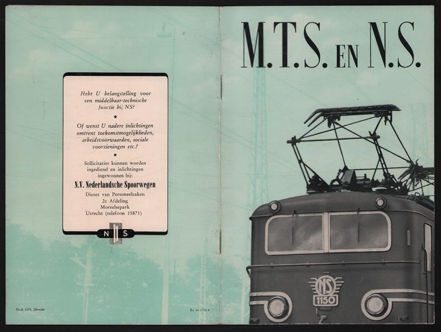 Brochure over de nederlandse treinen - M.T.S. en N.S. ( MTS en NS )