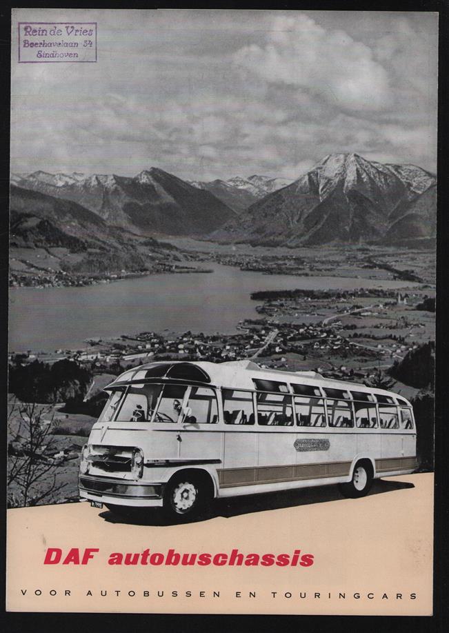 (AUTO FOLDER - CAR BROCHURE) DAF -   Autobuschassis voor autobussen en touringcars