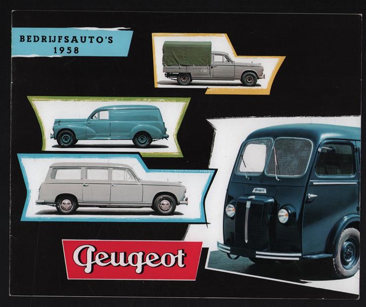 (AUTO FOLDER - CAR BROCHURE) Peugeot Bedrijfsautos 1958