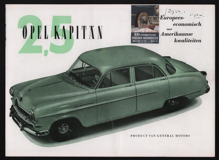 (AUTO FOLDER - CAR BROCHURE) Opel Kapitan 2,5