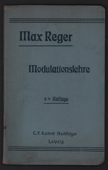 Beitrage zur Modulationslehre von Max Reger.