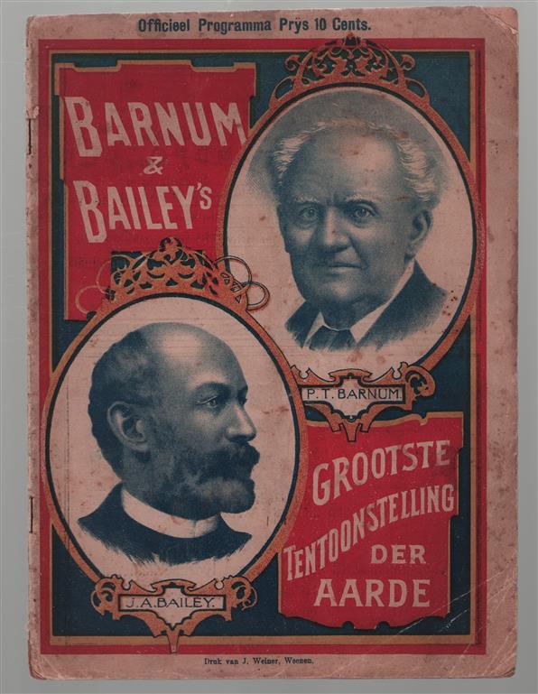 Officieel programma van Barnum & Bailey's: grootste tentoonstelling der aarde, 1901.