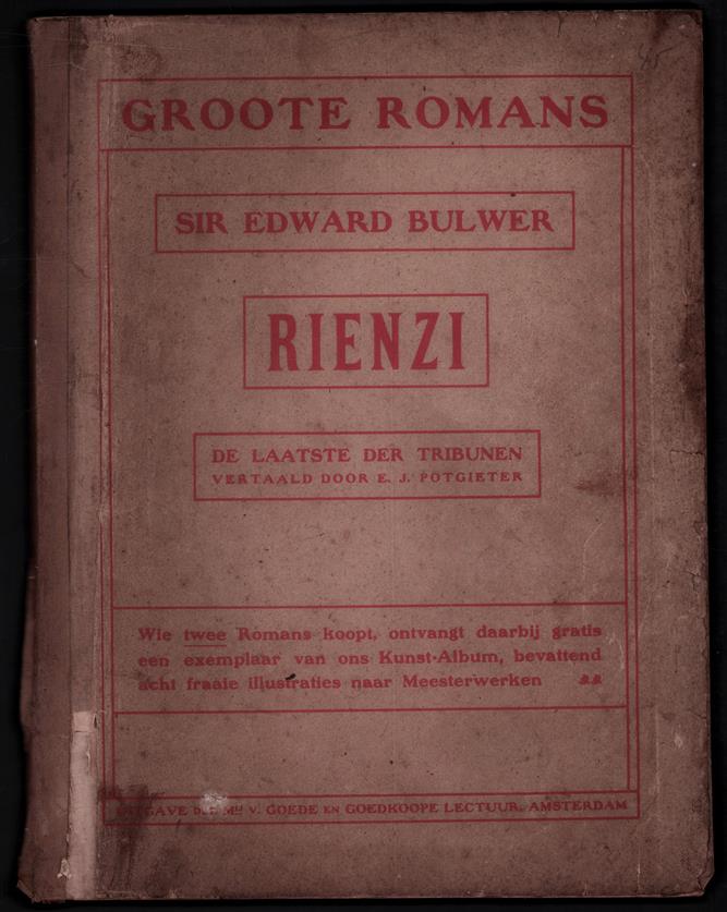 Rienzi, de laatste der tribunen (Vertaald door E.J. Potgieter)