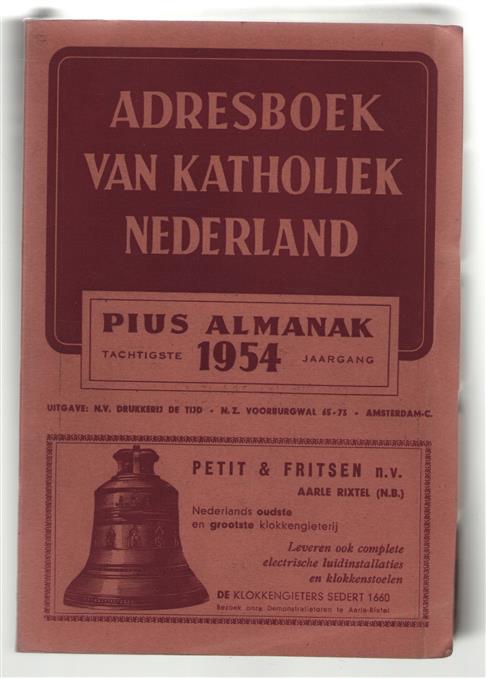 Pius-almanak 1954  jaarboek van katholiek Nederland