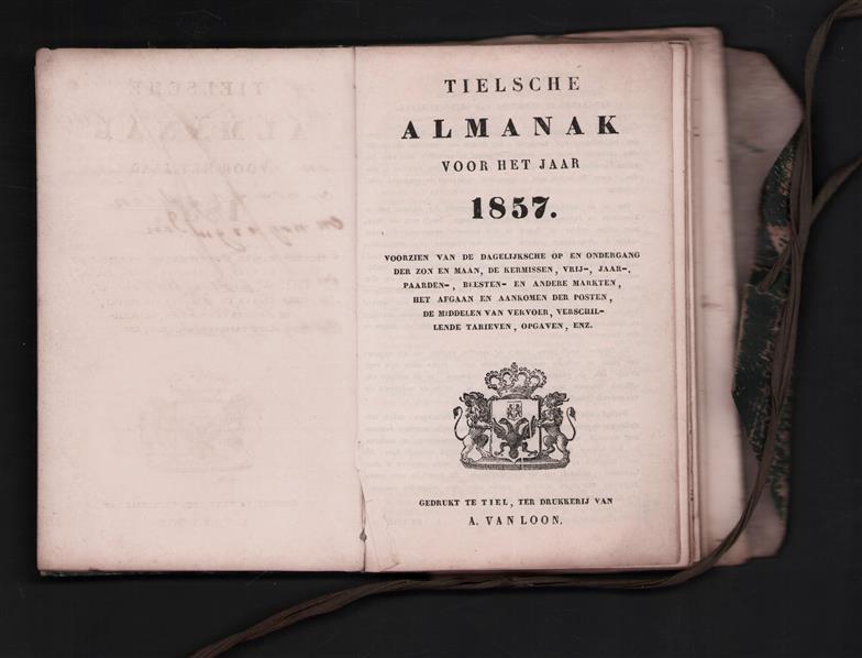 Tielsche almanak voor het jaar 1857