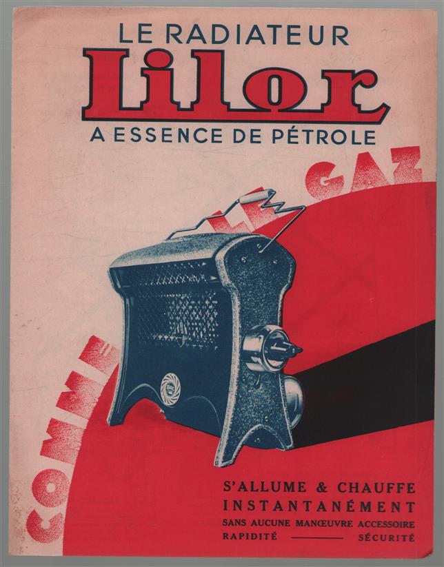 Radiateur Lilor, essence, petrole ..brochure