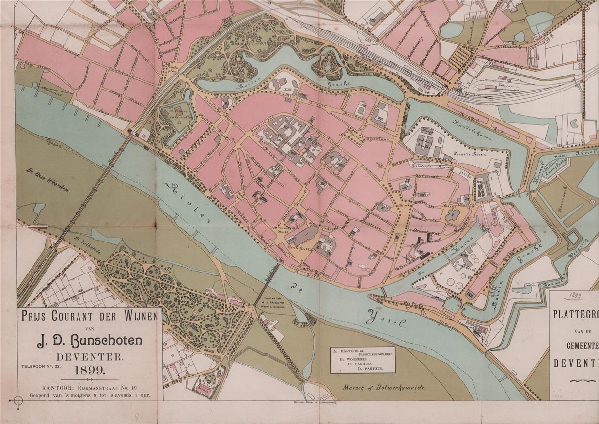 Plattegrond van de gemeente DEVENTER