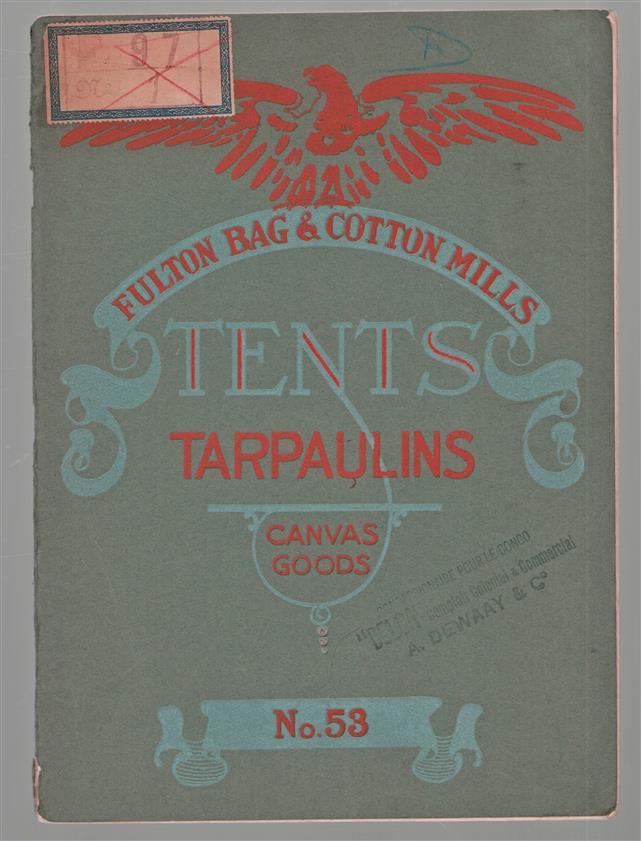 Tents - Tarpaulins - Canvas goods ( No 53)