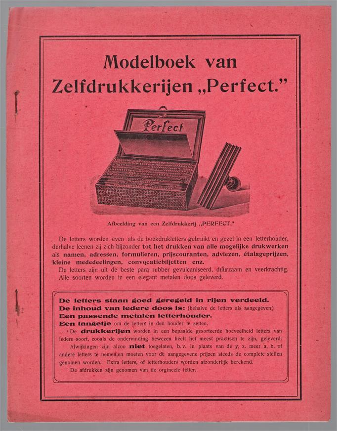 Modelboek van zelfdrukkerijen "Perfect"