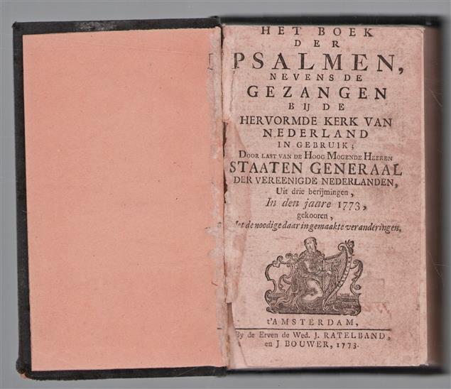 Het boek der psalmen, nevens de gezangen bij de hervormde kerk van Nederland in gebruik