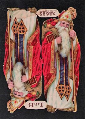 Poezie plaatje ( 2 stuks) St Nicolaas - Sinterklaas Saint Nicolas