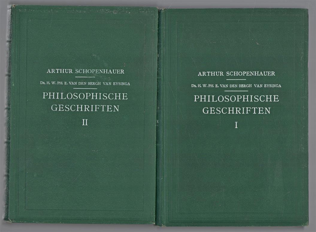 Parerga en paralipomena (toevoegsels en uitlaatsels.) Kleine philosophische geschriften. Vert. en van een inl. en aanteekeningen voorzien door H.W. Ph. E. van den Bergh van Eysinga.