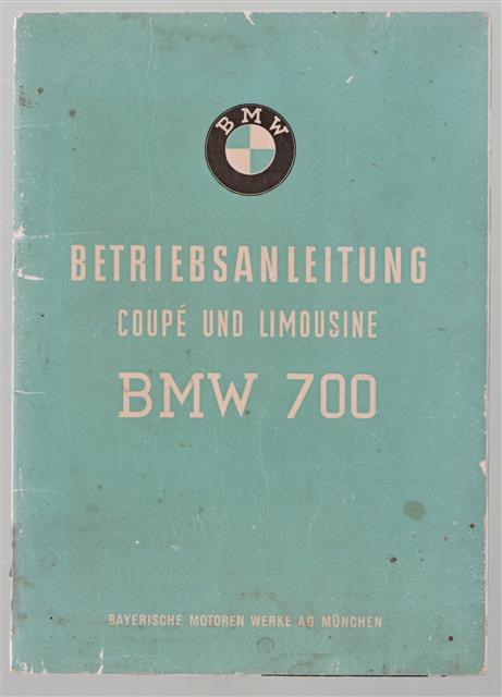 betriebsanleitung  coupe und Limousine BMW 700