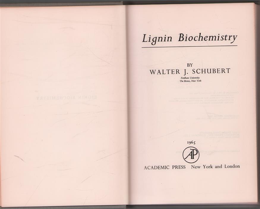 Lignin biochemistry,