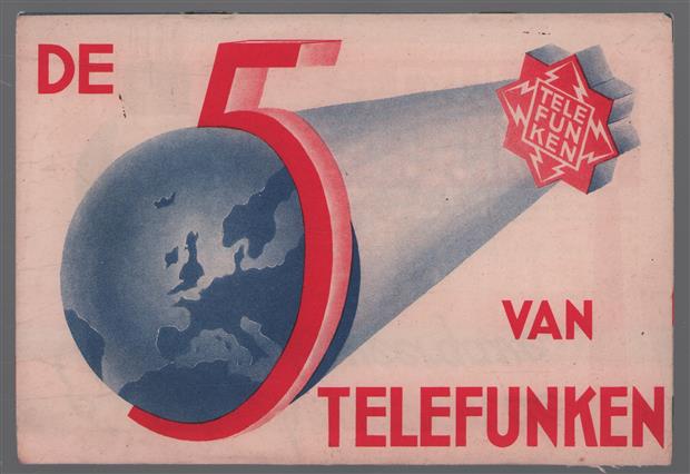 DE 5 van Telefunken - Vult uw radioprogramma aan met TELEFUNKEN Gramafoonplaten - Men hoort ze telkens met meer genoegen