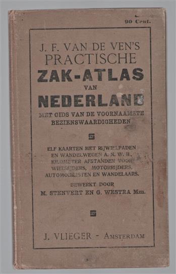 J. F. van de Ven's Practische zak-atlas van Nederland, met gids van de voornaamste bezienswaardigheden in de provincies ...