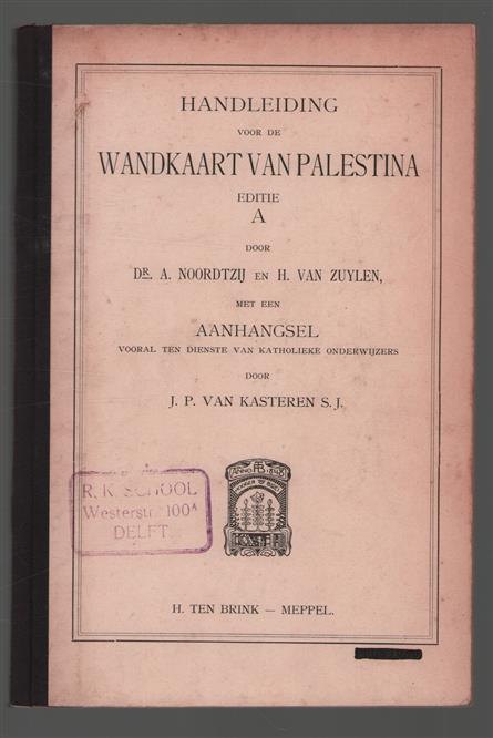 Handleiding voor de wandkaart van Palestina. Editie A