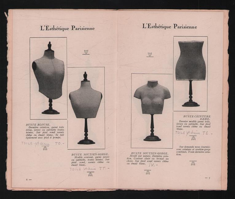 Manefacture Moderne de Bustes & Mannequins. Ses Bustes, Ses Manequins., Ses Cires Artistique.