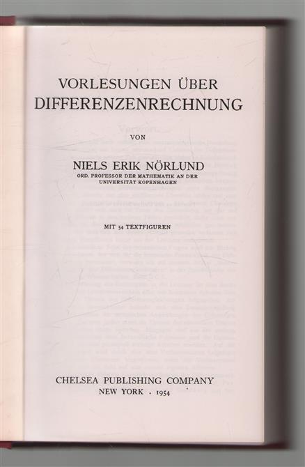 Vorlesungen uber Differenzenrechnung