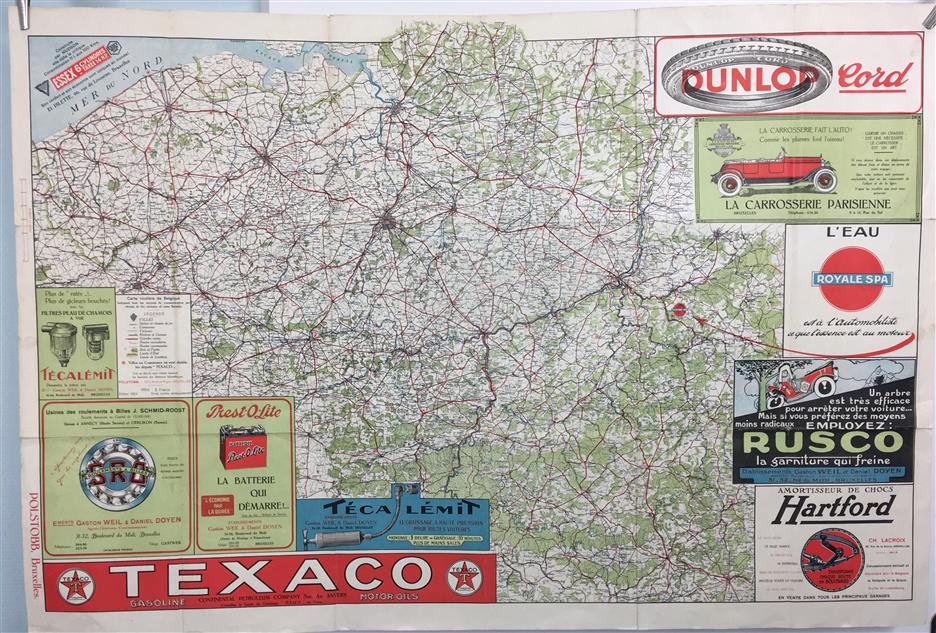 Wegenkaart - landkaart LUXEMBOURG - Texaco