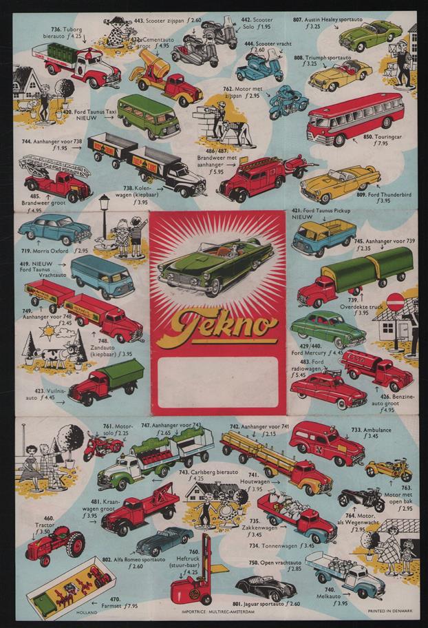 Model auto's en vliegtuigjes. Gevouwen folder