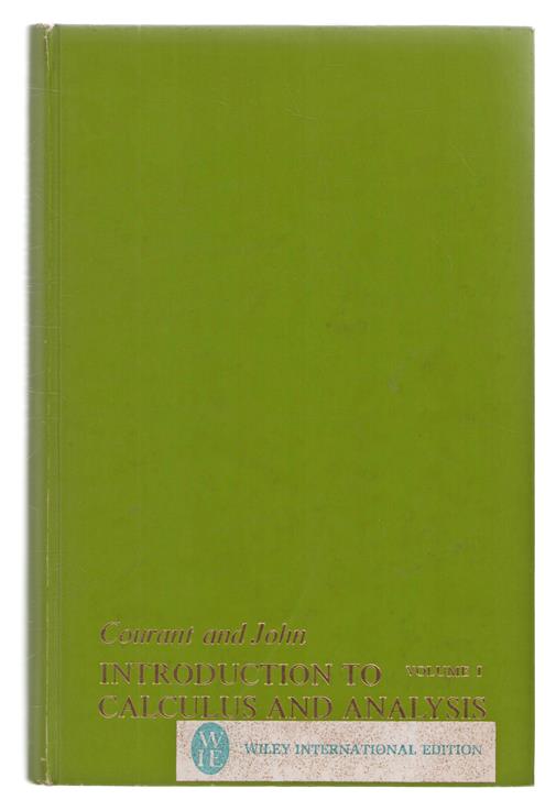 Introduction to calculus and analysis. Volume One