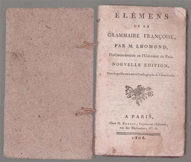 Elemens de la grammaire francoise