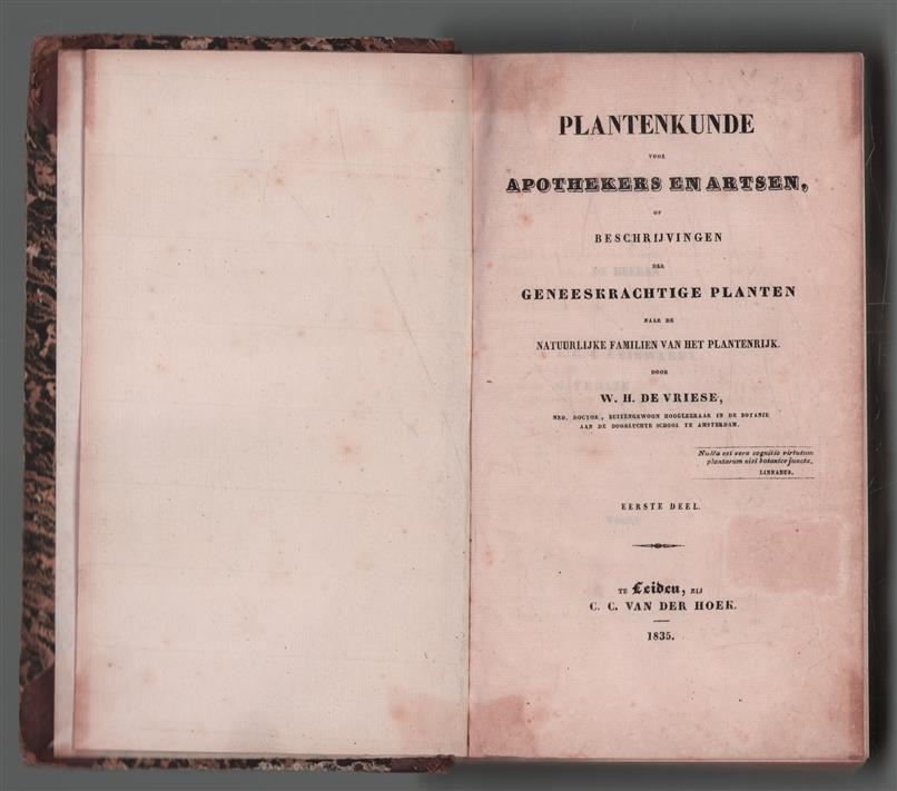 Plantenkunde voor apothekers en artsen of beschrijvingen der geneeskrachtige planten